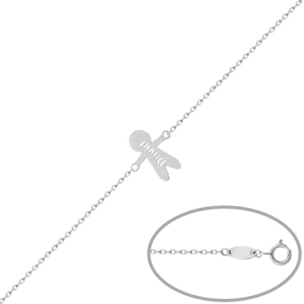 Pulsera plata 925mm nombre + niño