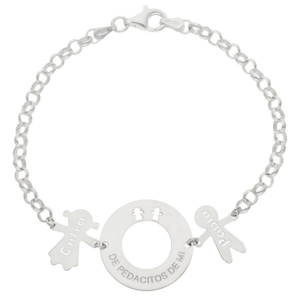 Pulsera plata 925mm de pedacitos de mi