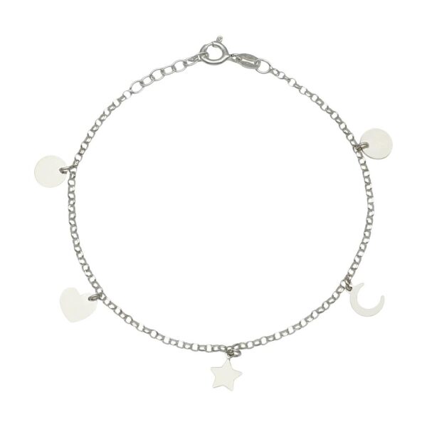 Pulsera plata 925mm mini charms mix