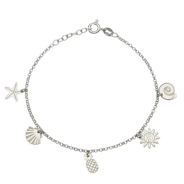 Pulsera plata 925mm mini charms mix