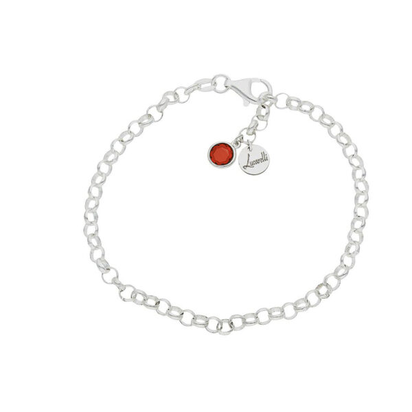 Pulsera mi historia plata 925mm - rojo