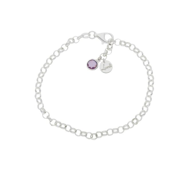 Pulsera mi historia plata 925mm - lila
