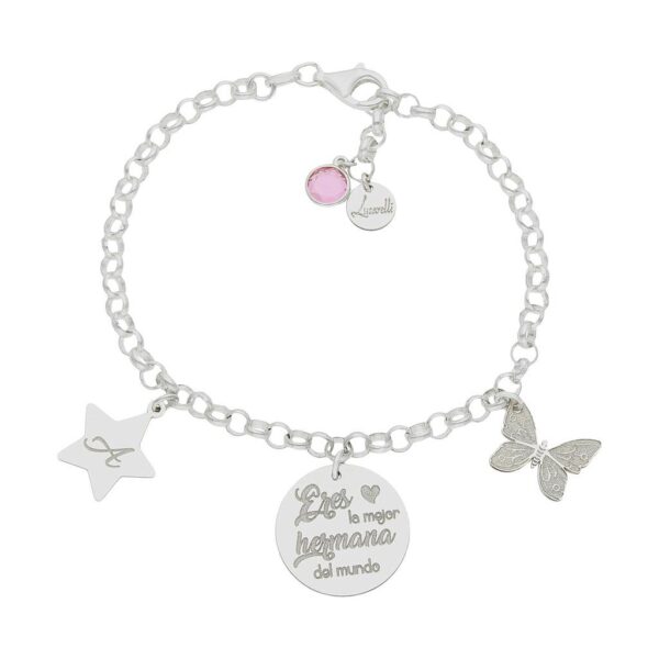 Pulsera mi historia plata 925mm hermana