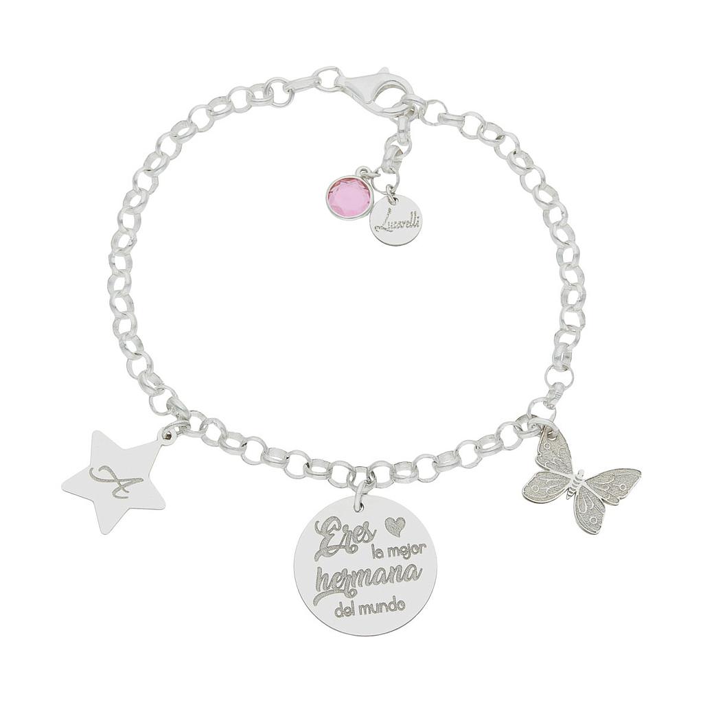Pulsera mi historia plata 925mm hermana