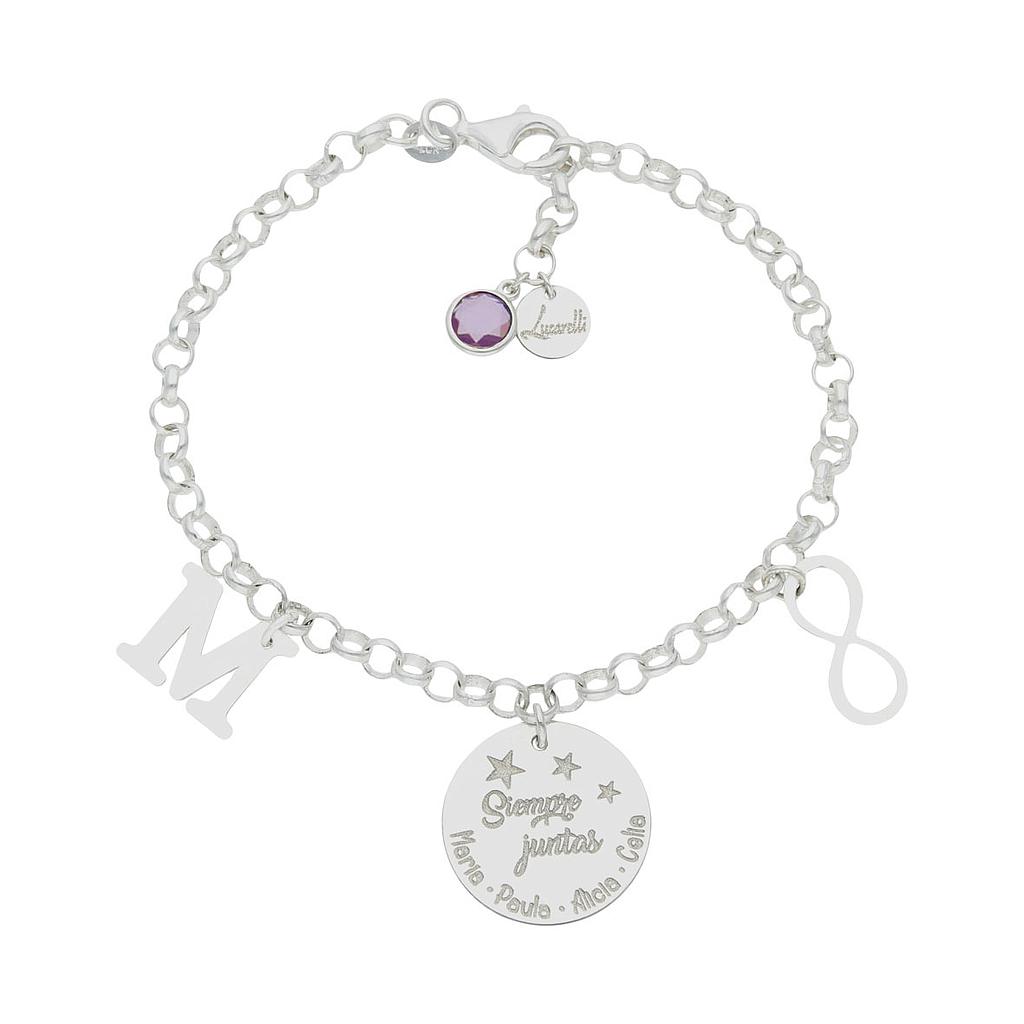 Pulsera mi historia plata 925mm amigas