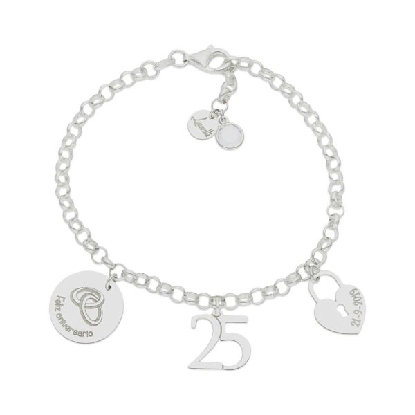 Pulsera mi historia plata 925mm aniversario