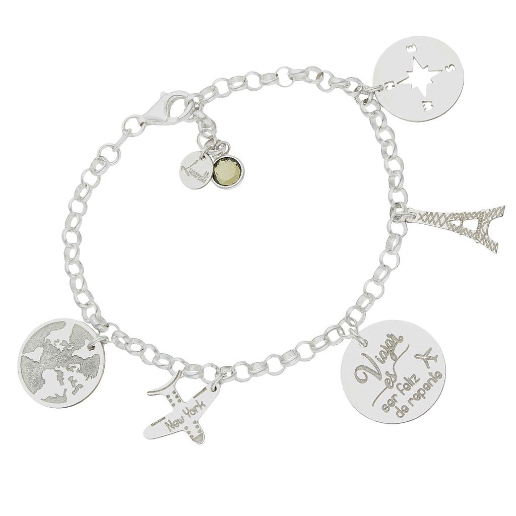 Pulsera mi historia plata 925mm mi mundo