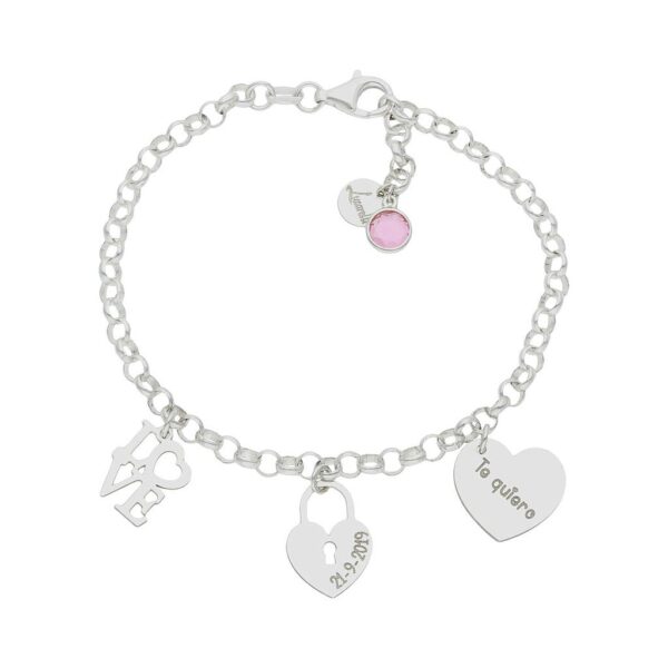 Pulsera mi historia plata 925mm love