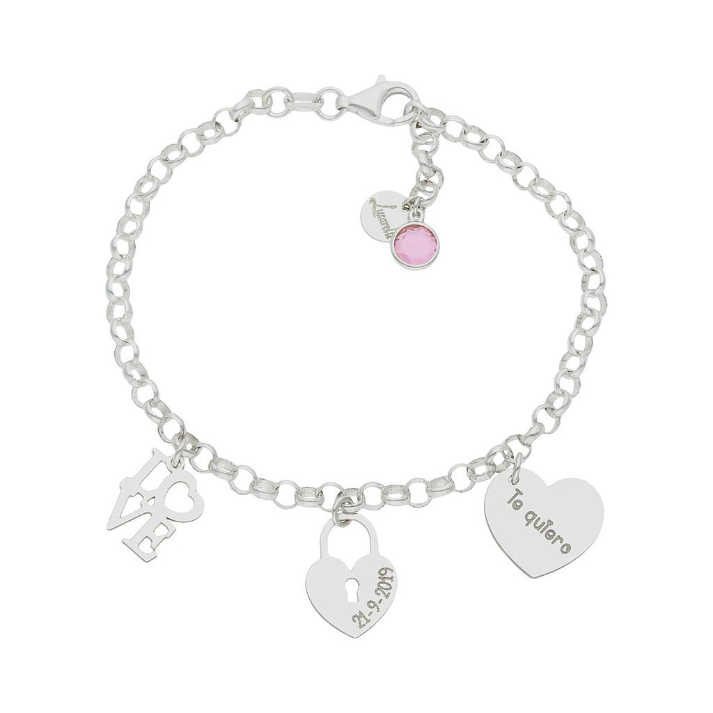 Pulsera mi historia plata 925mm love