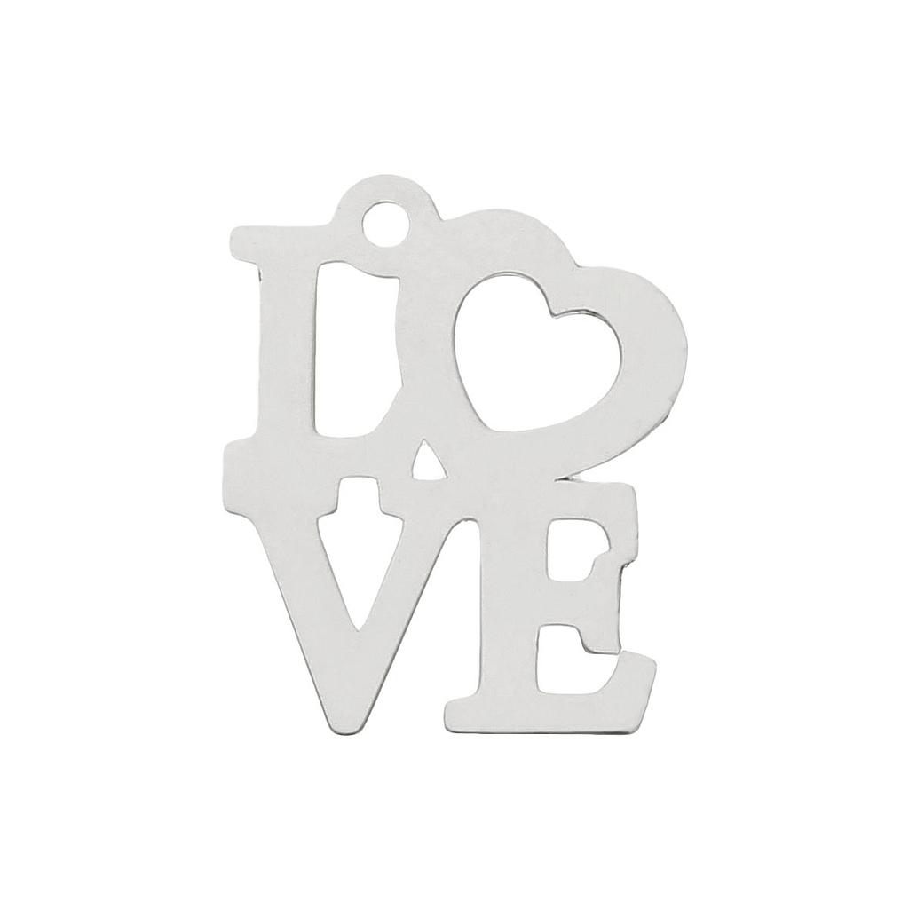 Mi historia - abalorio plata 925mm love