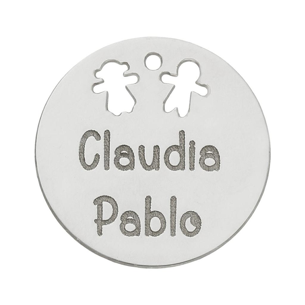 Mi historia - abalorio plata 925mm niña + niño