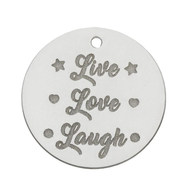 Mi historia - abalorio plata 925mm live love laugh