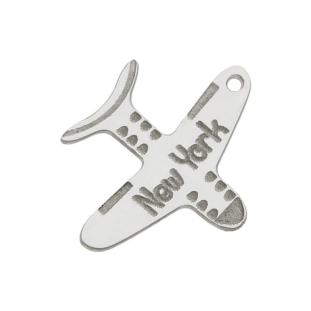 Mi historia - abalorio plata 925mm avion