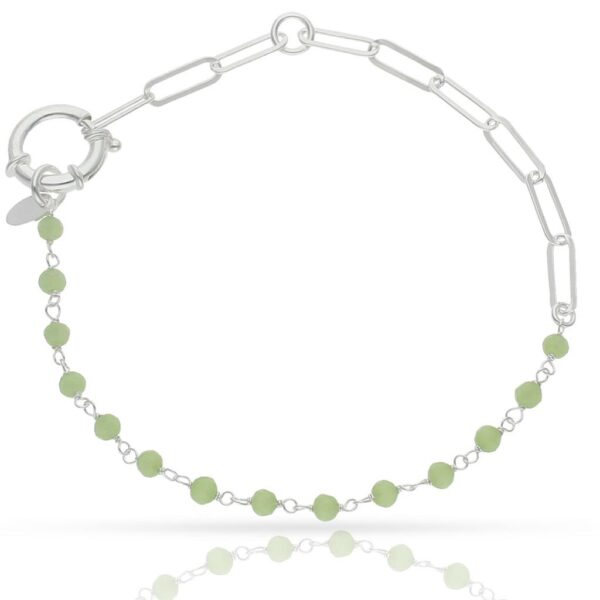 Pulsera plata 925mm piedras verdes