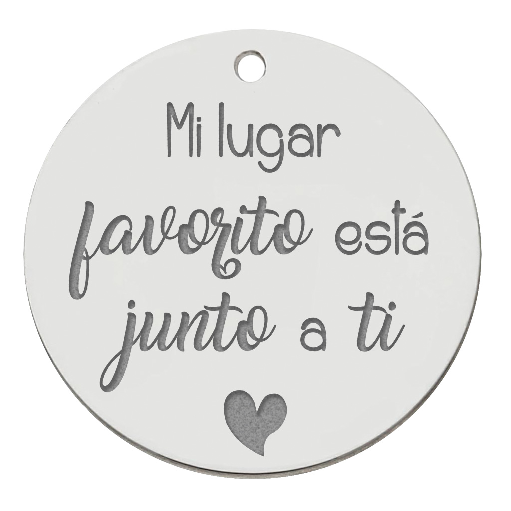 Mi historia - abalorio plata 925mm mi lugar favorito