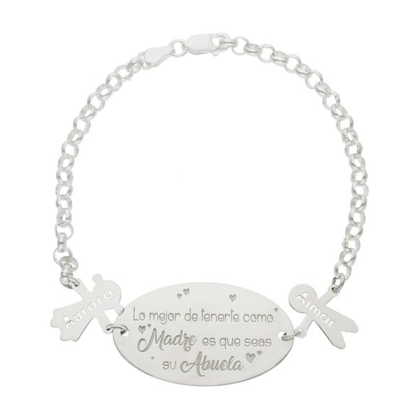 Pulsera plata 925mm mejor abuela