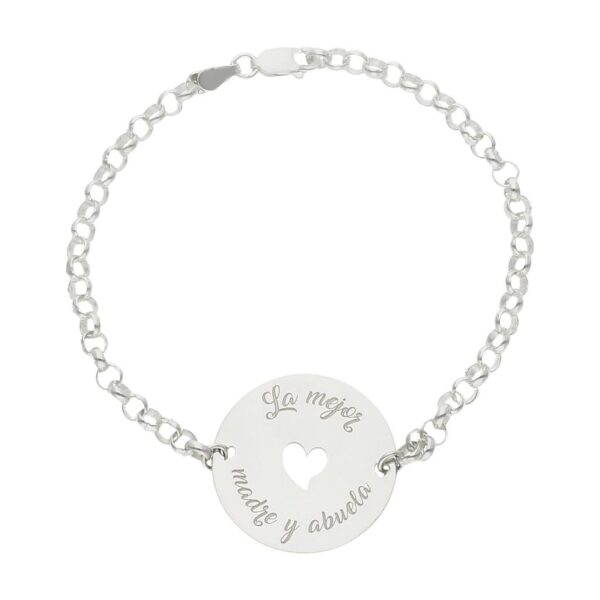 Pulsera plata 925mm la mejor mama y abuela