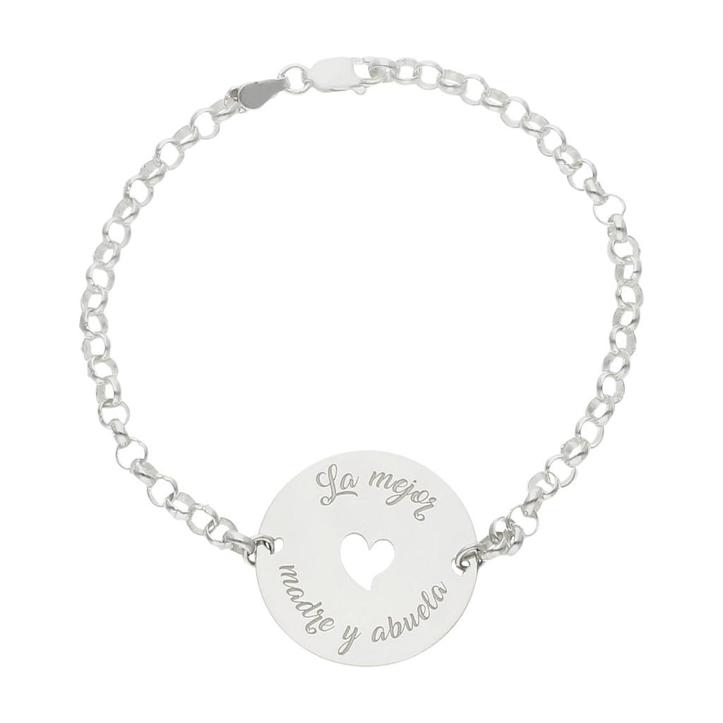 Pulsera plata 925mm la mejor mama y abuela