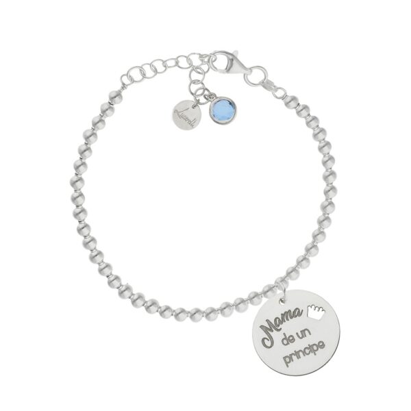 Pulsera mi historia plata 925mm bolas principe