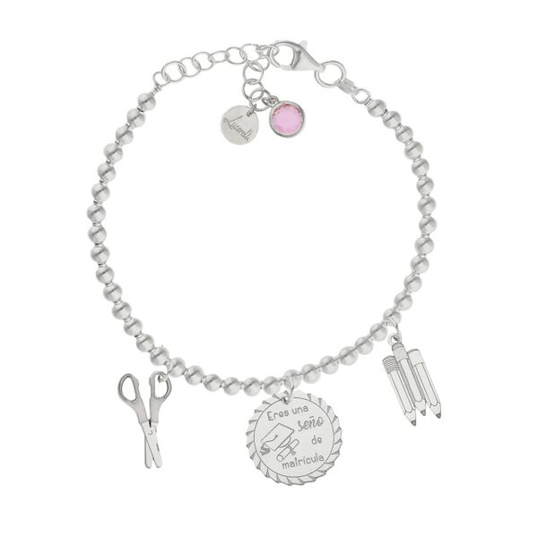 Pulsera mi historia plata 925mm bolas seño
