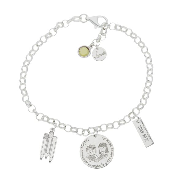Pulsera mi historia plata 925mm colegio