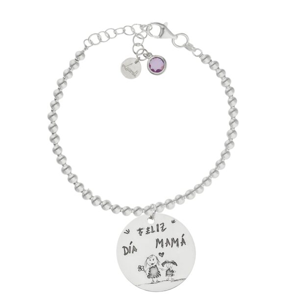 Pulsera bolas dibujasueños plata 925mm