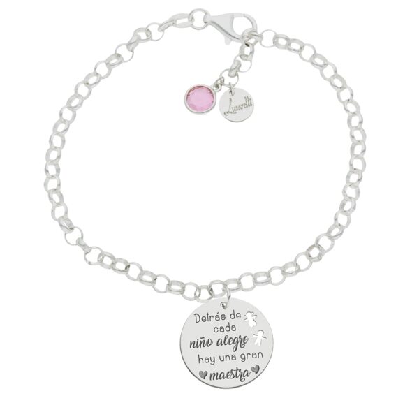 Pulsera mi historia plata 925mm maestra
