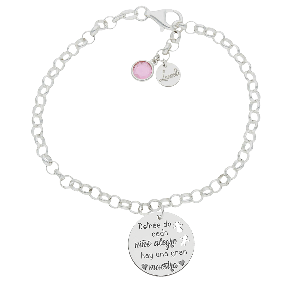 Pulsera mi historia plata 925mm maestra