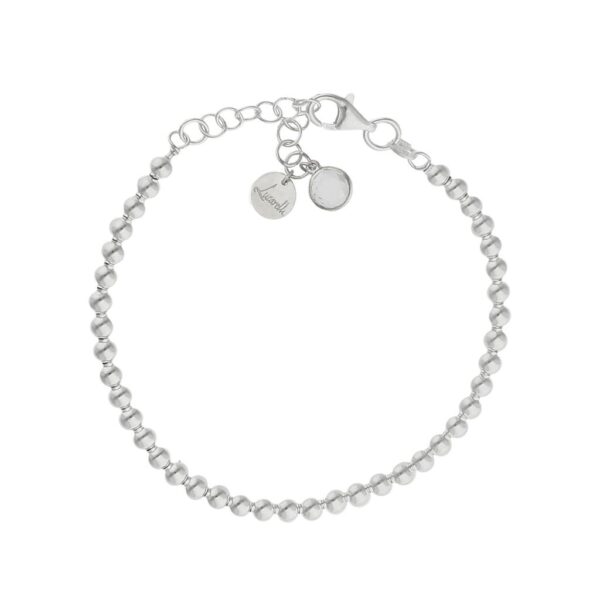 Pulsera mi historia plata 925mm bolas - circonita