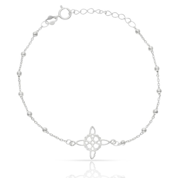 Pulsera plata 925mm nudo de bruja