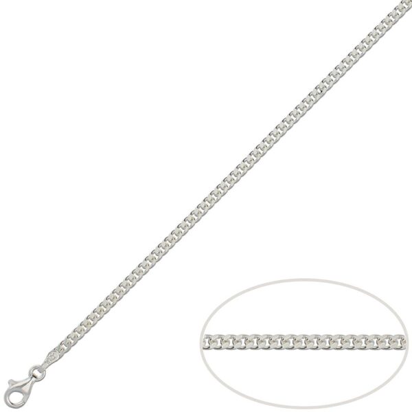 Cadena plata 925mm barbada - 3mm