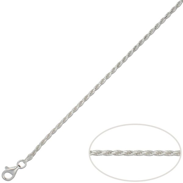 Cordon plata 925mm macizo - 2.50mm