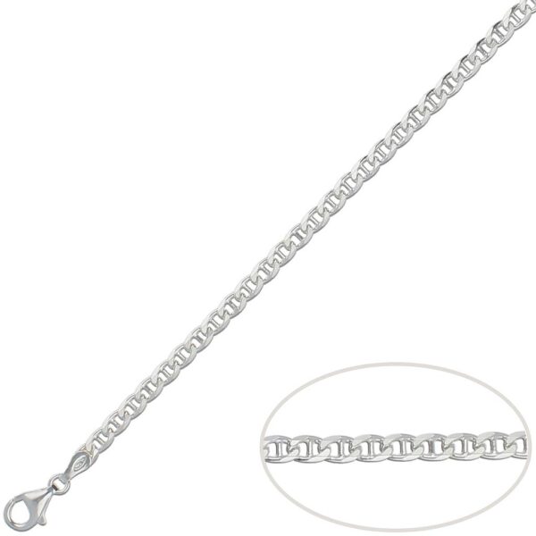 Cadena plata 925m ancla - 4mm