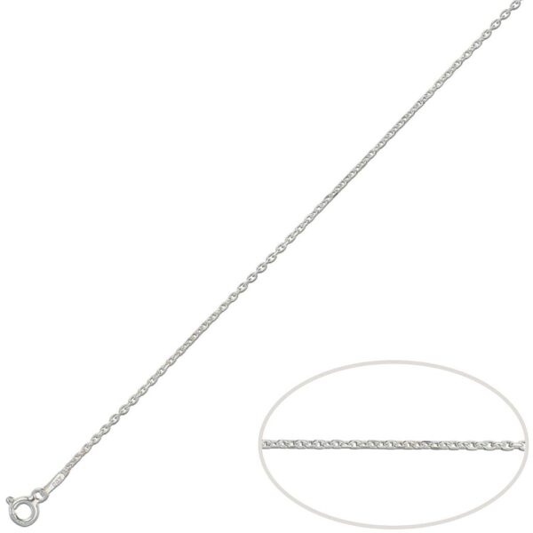 Cadena plata 925mm forzada - 0.80mm