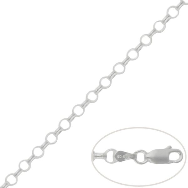 Cadena plata 925mm rolot - 4.50mm
