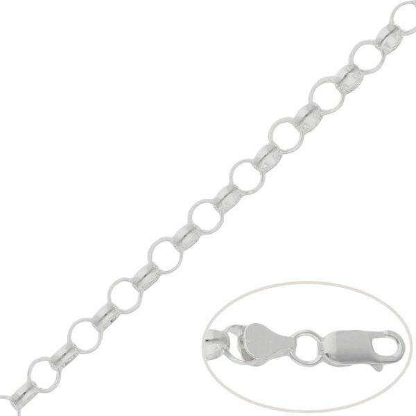 Cadena plata 925mm rolot - 7mm
