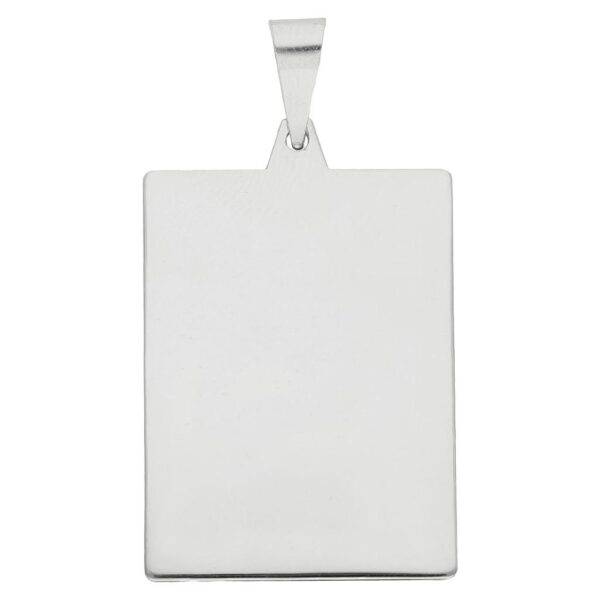 Placa plata 925mm rectangular grande - 24x32mm
