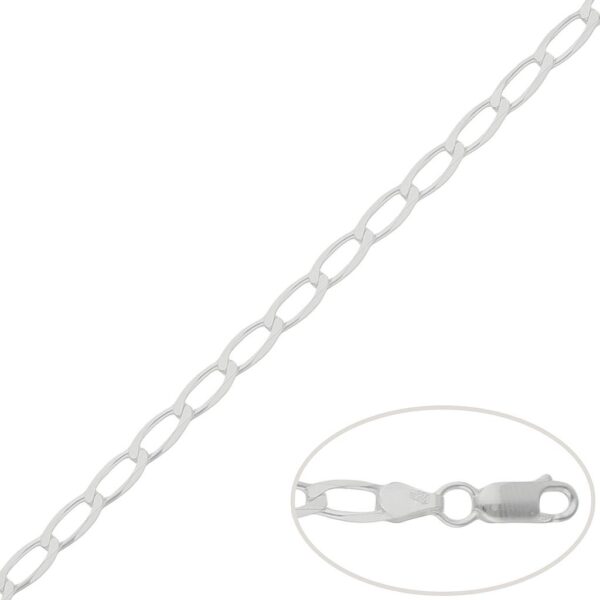 Cadena plata 925mm bilbao - 4.5mm