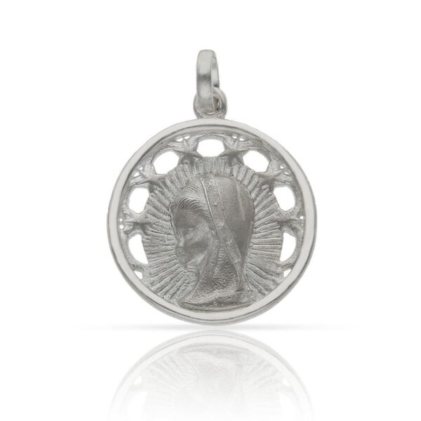 Medalla plata 925mm virgen niña - 20mm