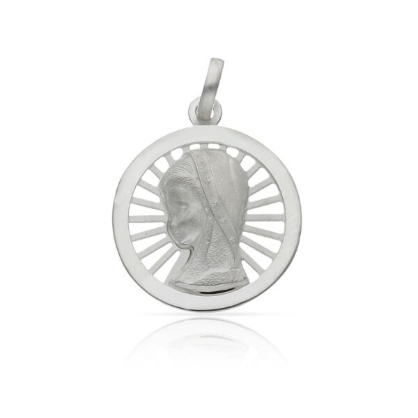 Medalla plata 925mm virgen niña - 18mm