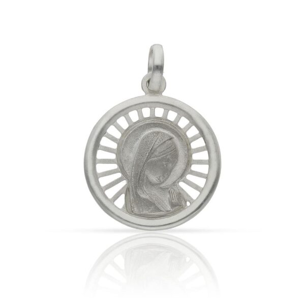 Medalla plata 925mm virgen niña - 18mm