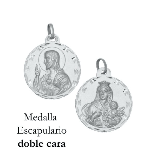 Medalla plata 925mm escapulario - 15mm