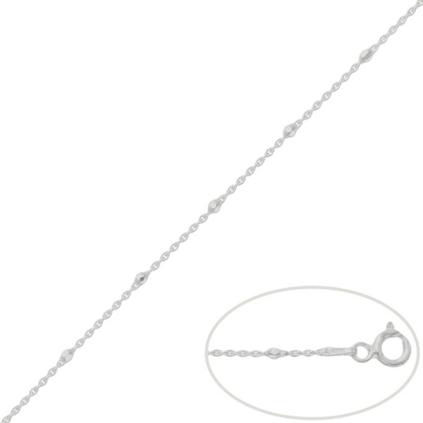 Cadena plata 925mm bolas - 2.50mm