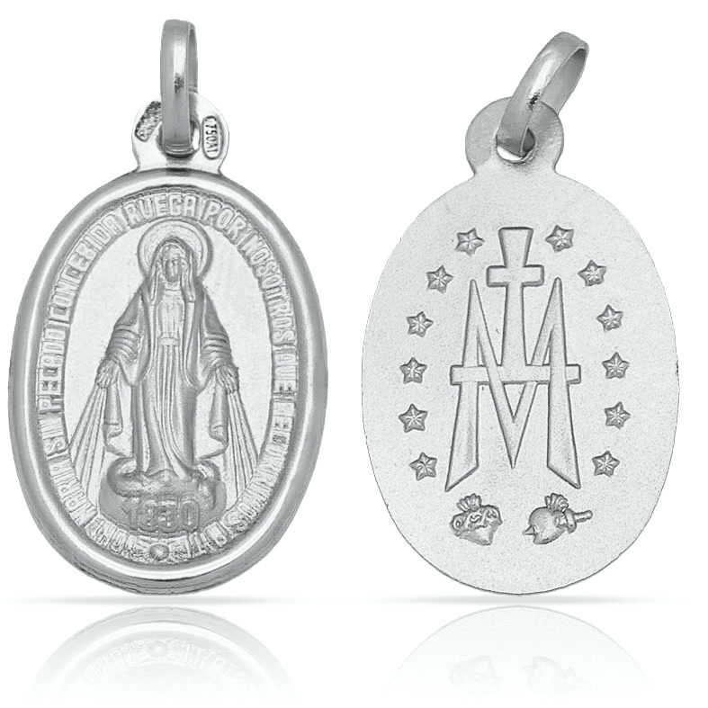 Medalla plata 925mm v. Milagrosa - 18x29mm