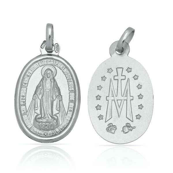 Medalla plata 925mm v. Milagrosa - 15x24mm