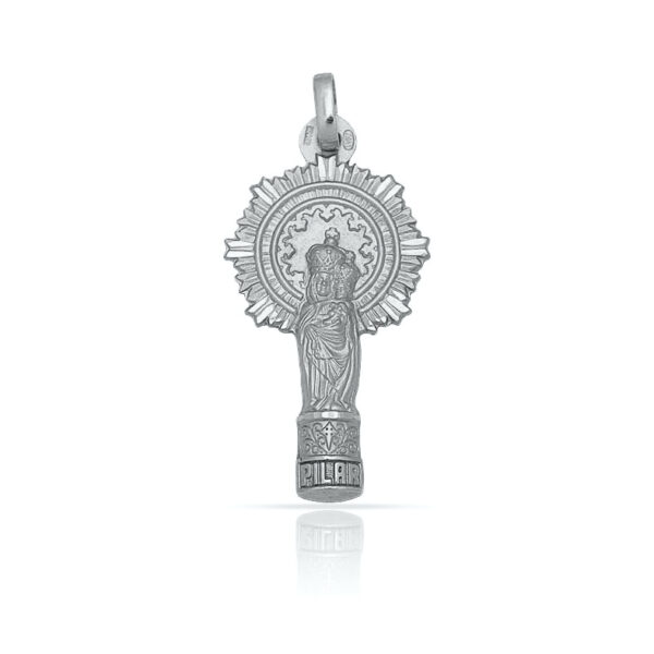 Medalla plata 925mm v. Del pilar - 12x23mm