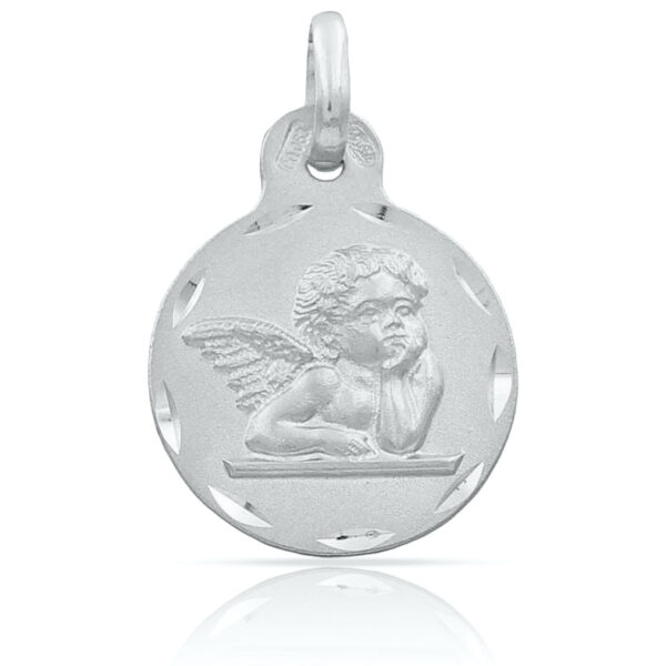 Medalla plata 925mm angel de la guarda - 15mm