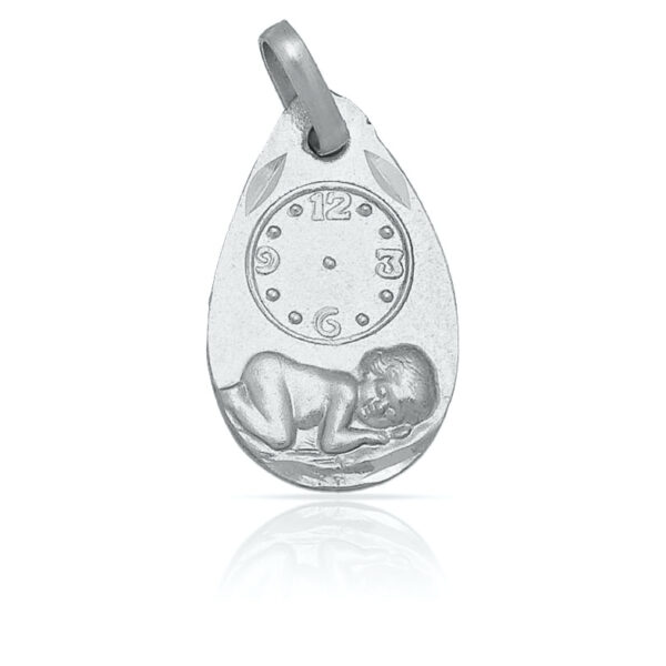Medalla plata 925mm reloj - 11x18mm