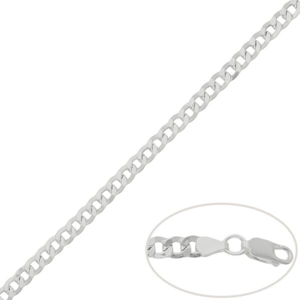 Cadena plata 925mm barbada - 5mm