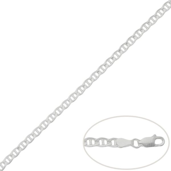 Cadena plata 925mm ancla - 4mm